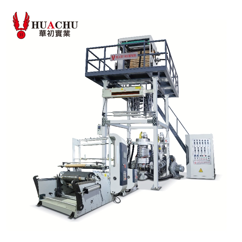 Three Layer ABA Extruder Film Blowing Machinehigh-Quality High-Speed Corn Starch Biodegradable Shrinkable Plastic ABA Three-Layer Film Blowing Mac