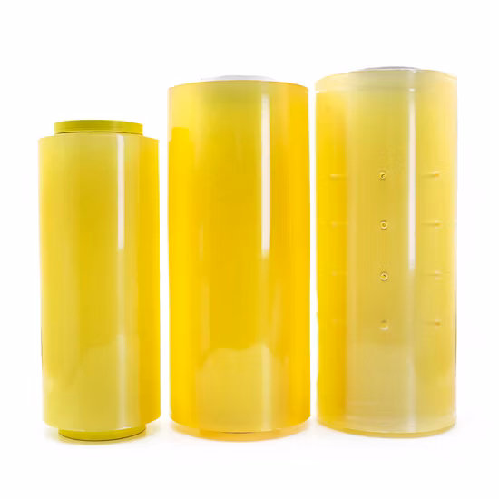 食品グレードの PVC 食品ラップフィルム高伸縮性透明クリア防水プラスチック包装材料ラッピングフィルムストレッチフィルム食品包装用ジャンボロール